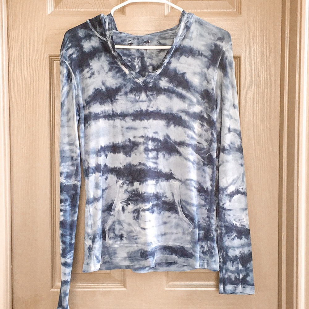 TIE DYE Pullover Long Sleeve Base Layer Hoodie Size Small